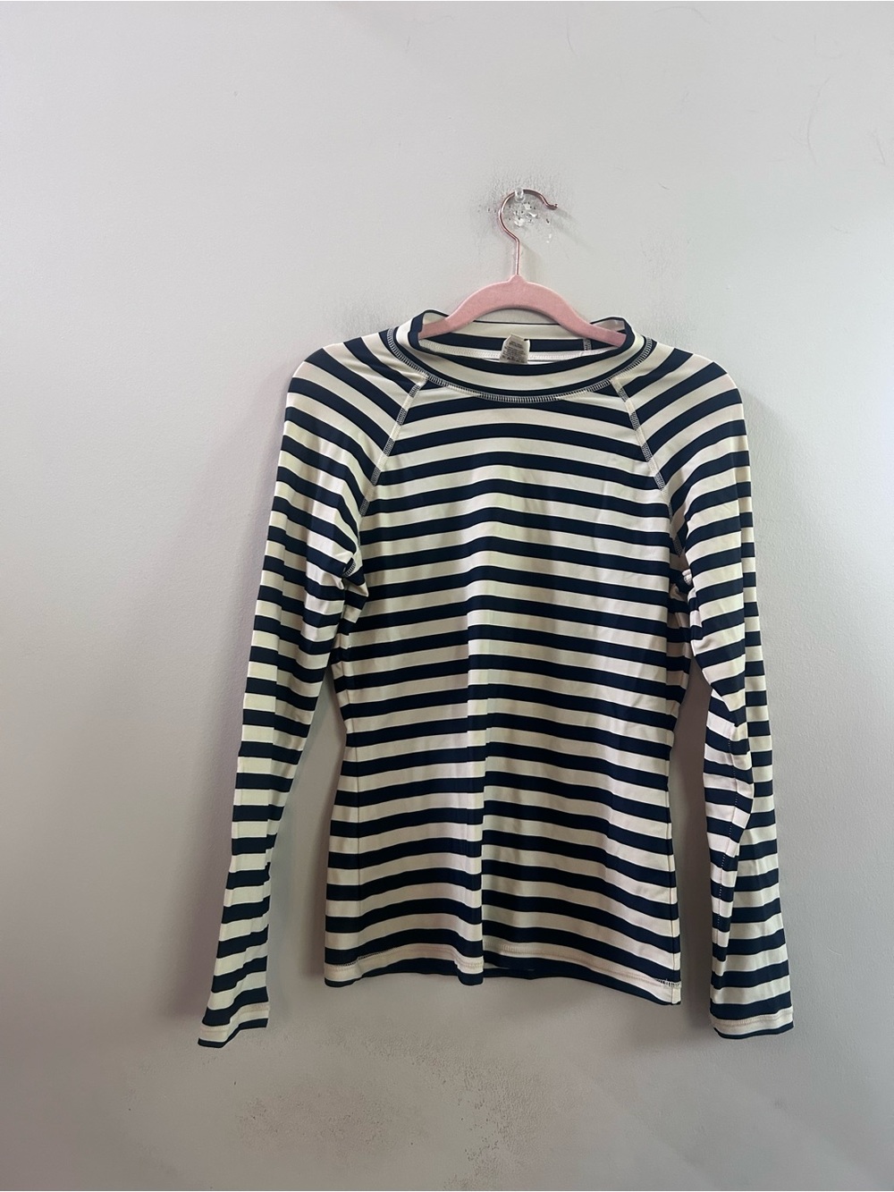 J.crew black and white striped swim shirt small